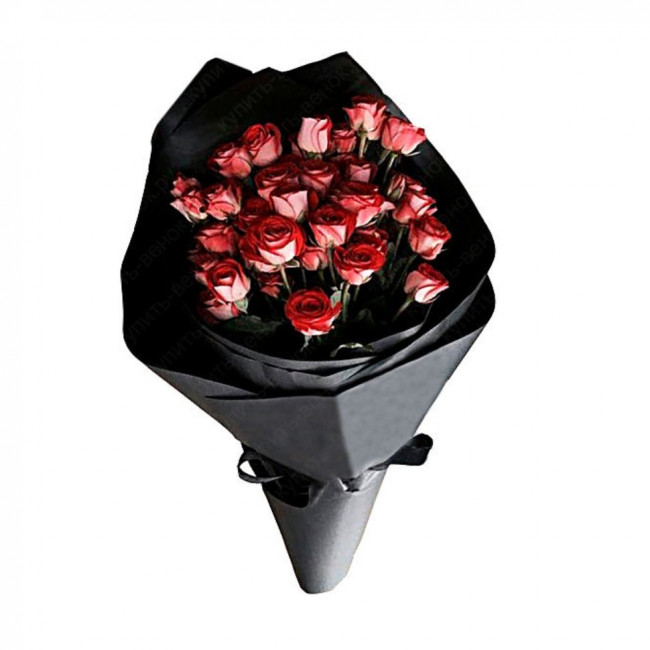 Букет цветов "Траурный букет из кустовых роз"