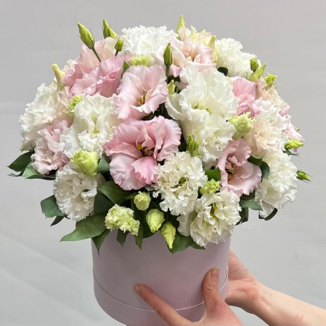 Букет цветов "Шляпная коробка Магия утра" Букет цветов "Шляпная коробка Магия утра"